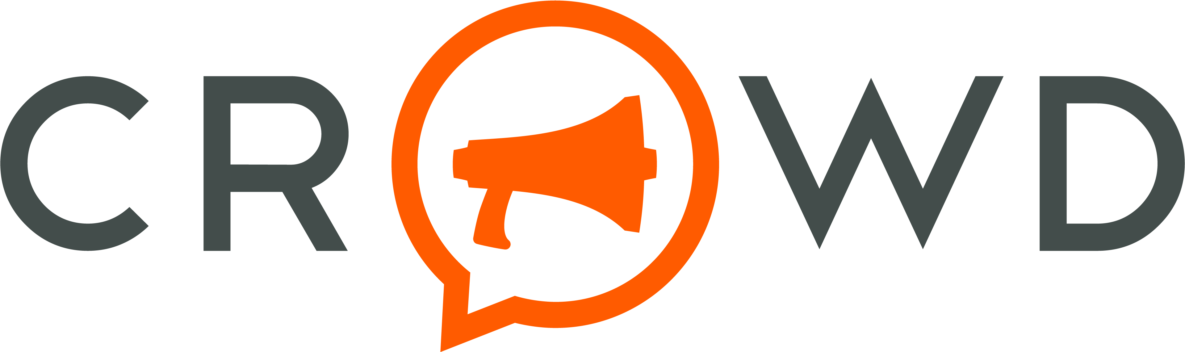Crowd Logo Orangeand Gray PNG