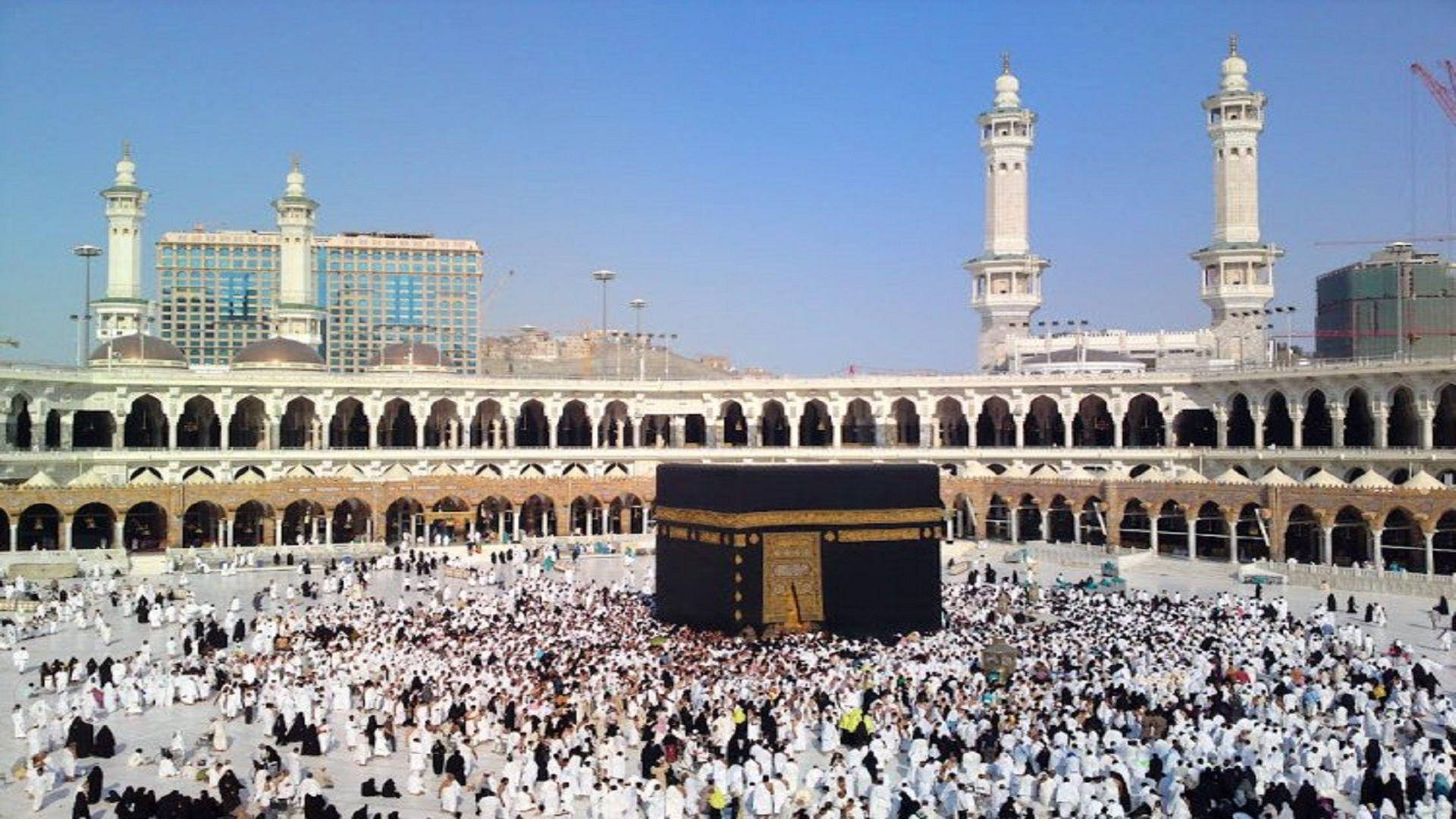 Mængden af pilgrimme ved Makkah HD tapet Wallpaper