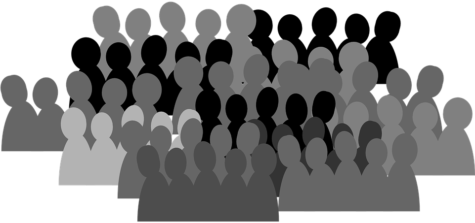 Crowd Silhouette Gathering.png PNG