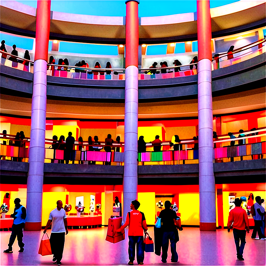 Crowded Shopping Mall Png Oul87 PNG