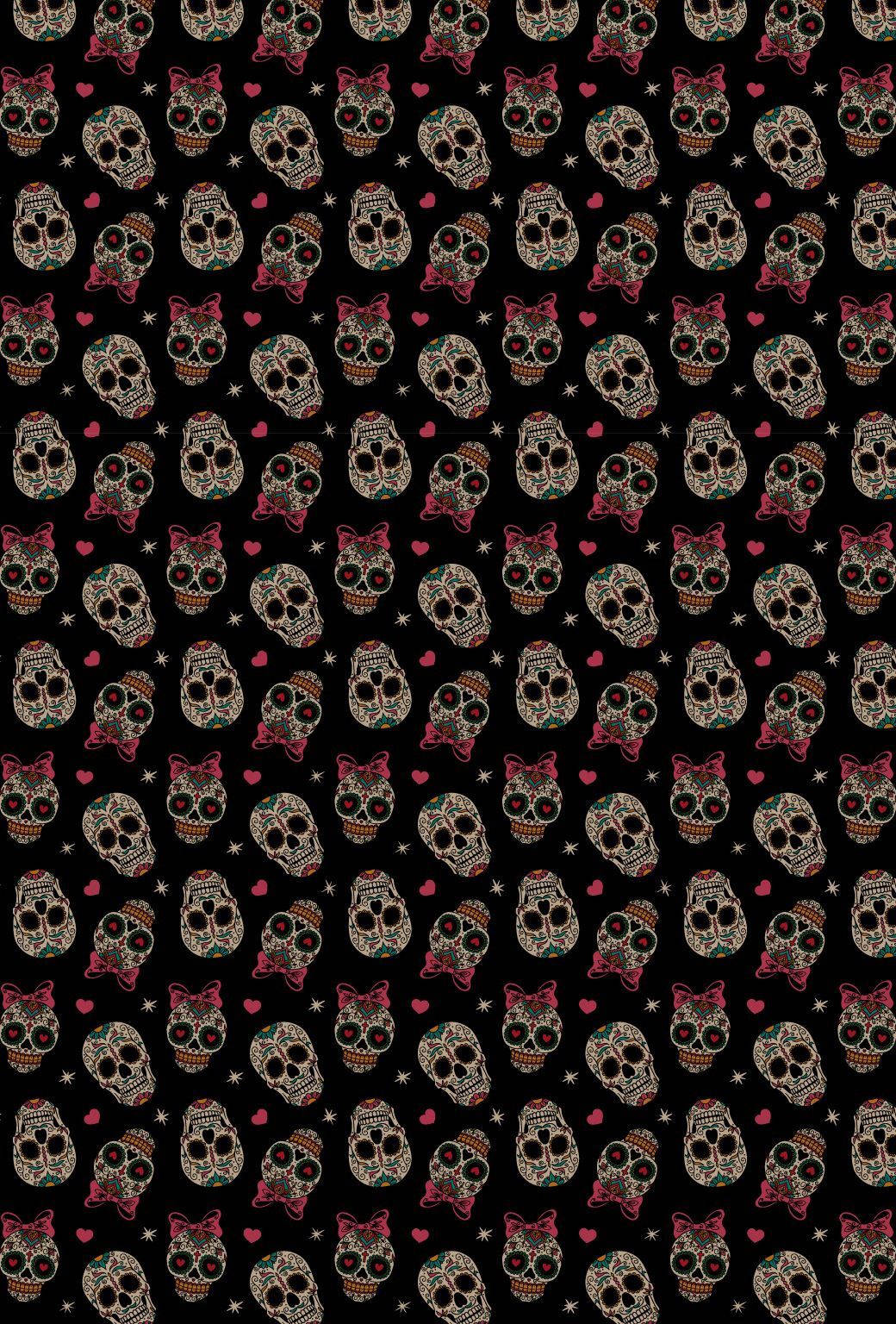 Crowded Sugar Skulls Wallpaper