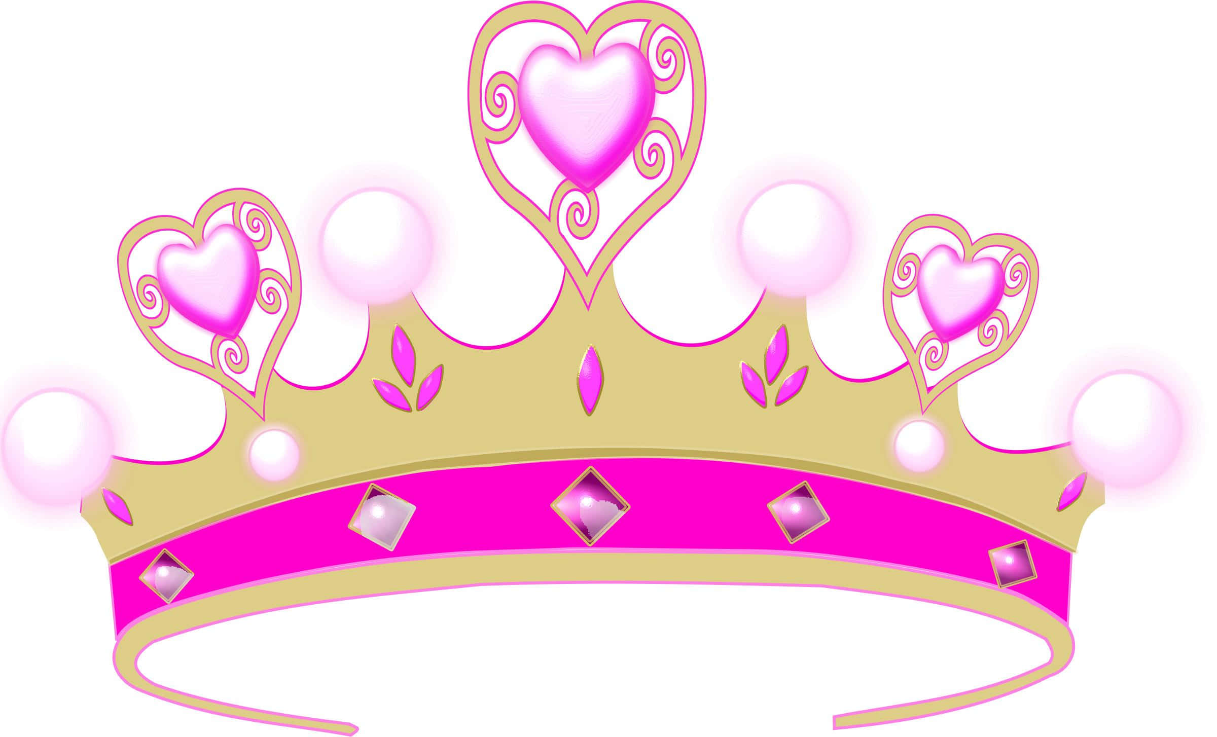 pink princess tiara clipart