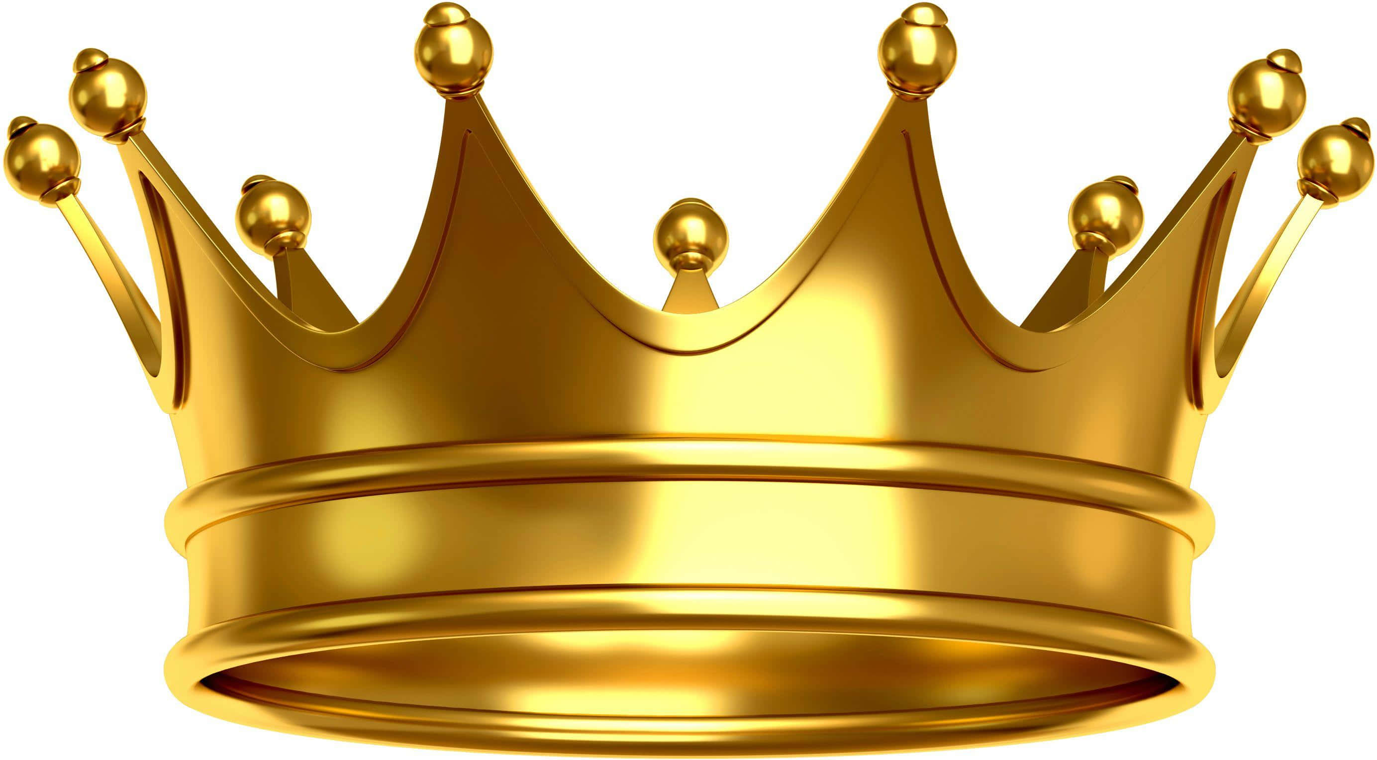 A Golden Crown On A White Background
