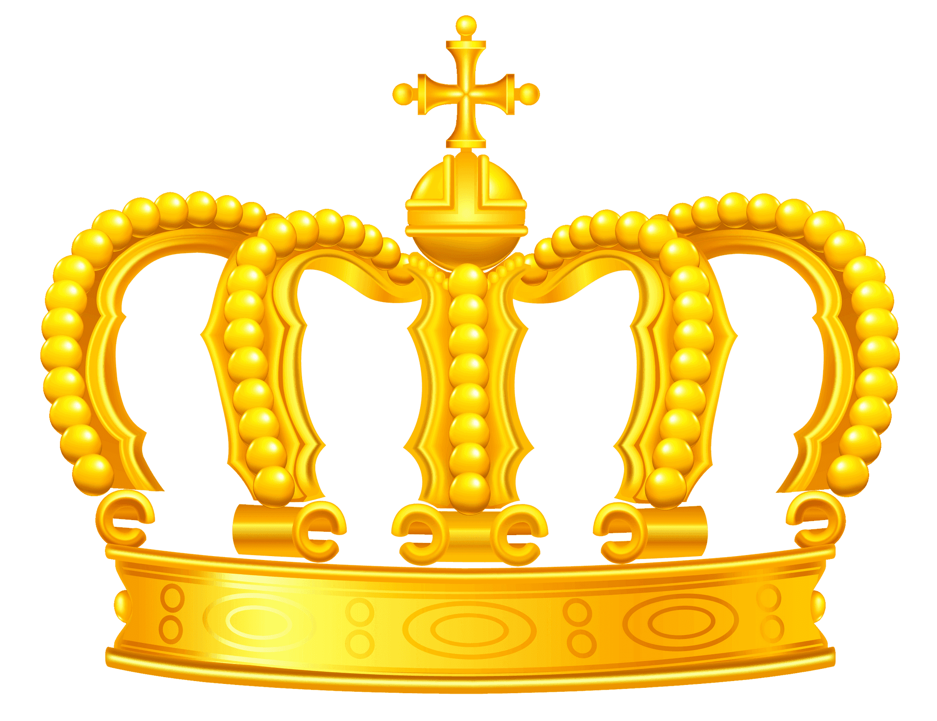 A majestic gold crown set against a vibrant turquoise background