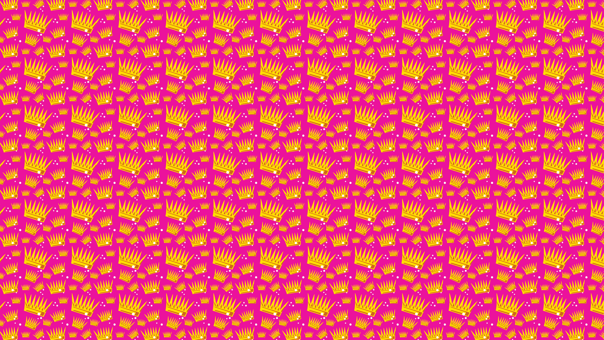 A Pink And Yellow Pattern With A Lot Of Dots