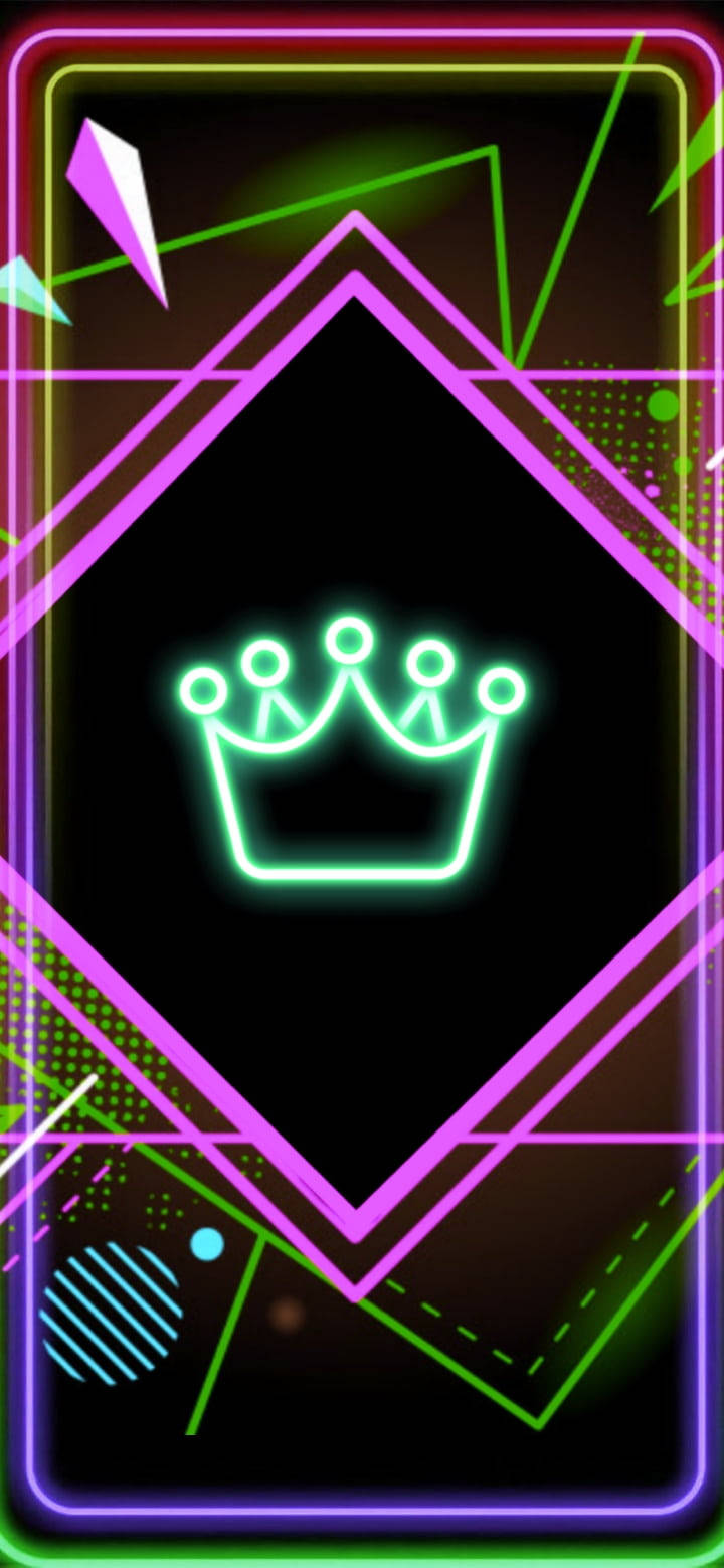 Crown Neon Æstetisk Iphone Wallpaper