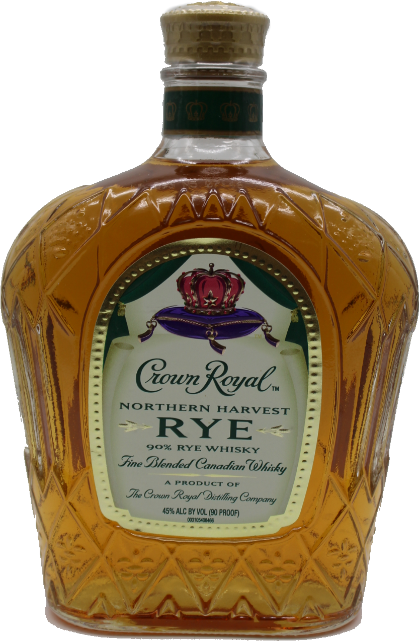 Crown Royal Northern Harvest Rye Whisky Bottle PNG