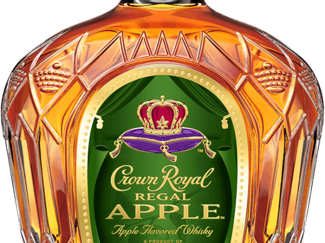 Crown Royal Regal Apple Whiskey Bottle PNG