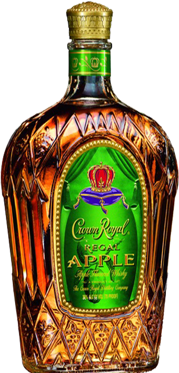Crown Royal Regal Apple Whisky Bottle PNG