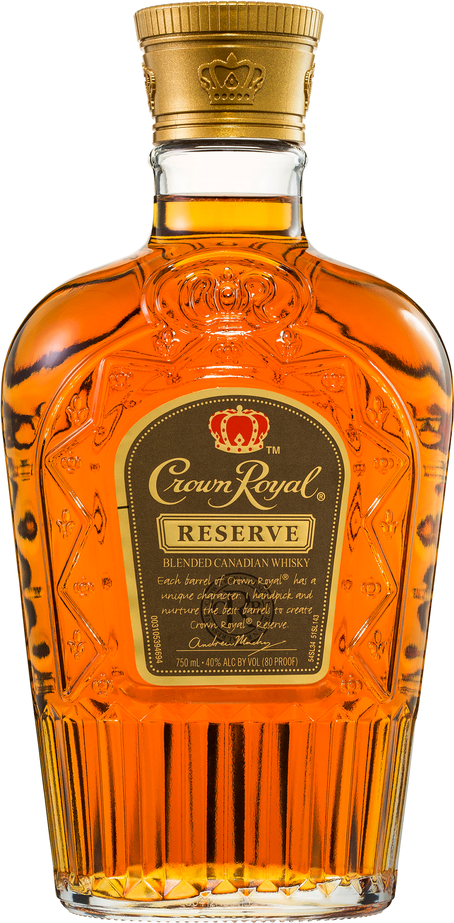 Crown Royal Reserve Whisky Bottle PNG