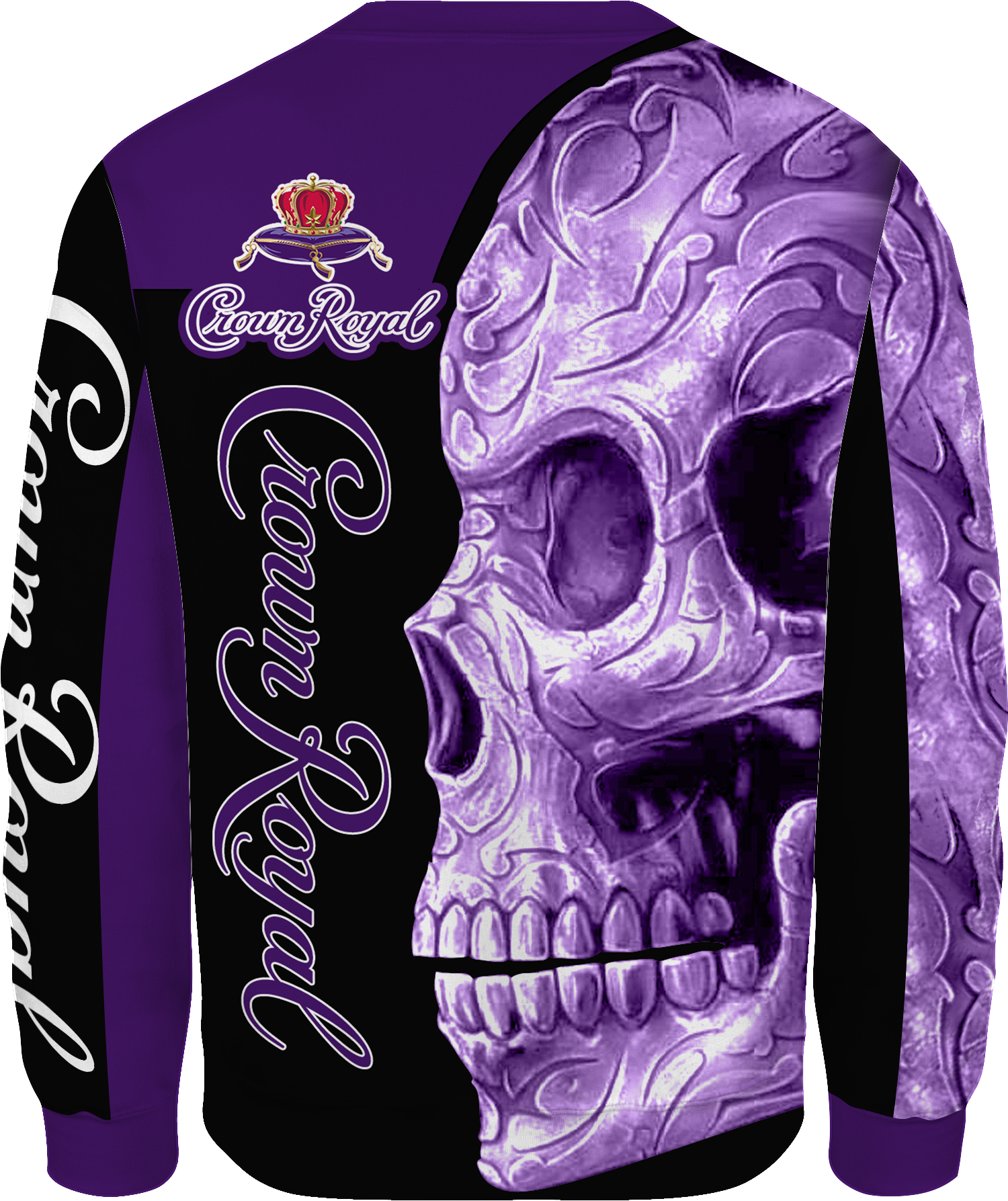 Crown Royal Skull Graphic Sweatshirt PNG