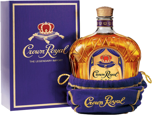 Crown Royal Whisky Bottleand Box PNG