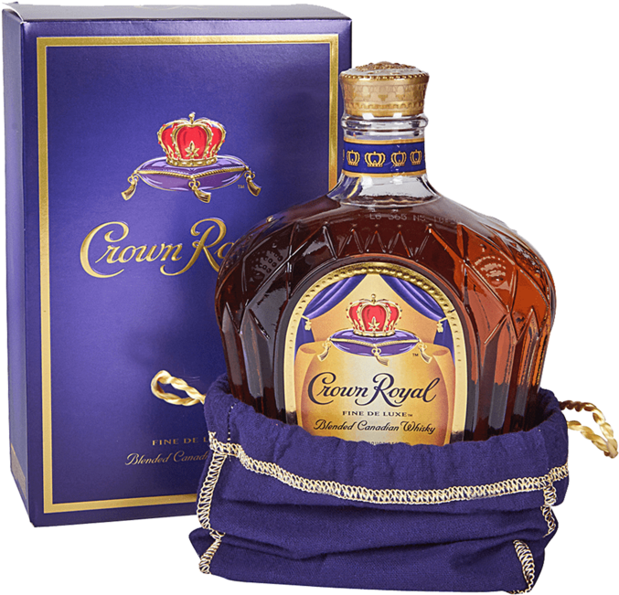 Crown Royal Whisky Bottleand Packaging PNG