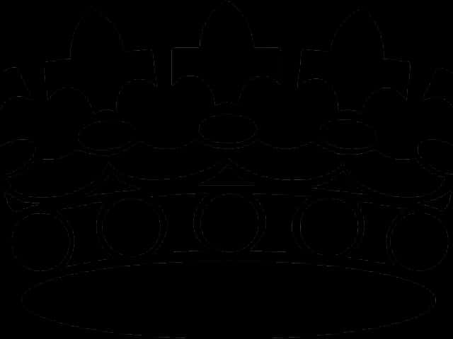 Crown Silhouette Vector PNG