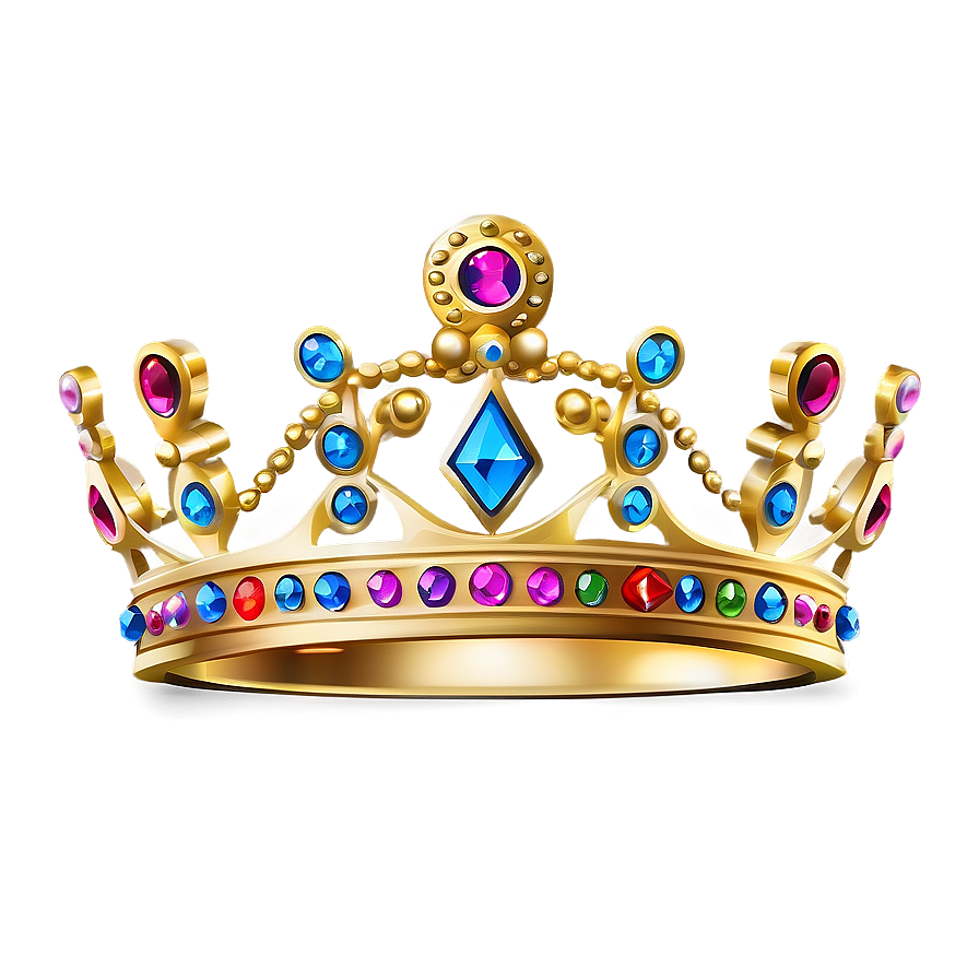 Crown Vector With Gems Png 06262024 PNG