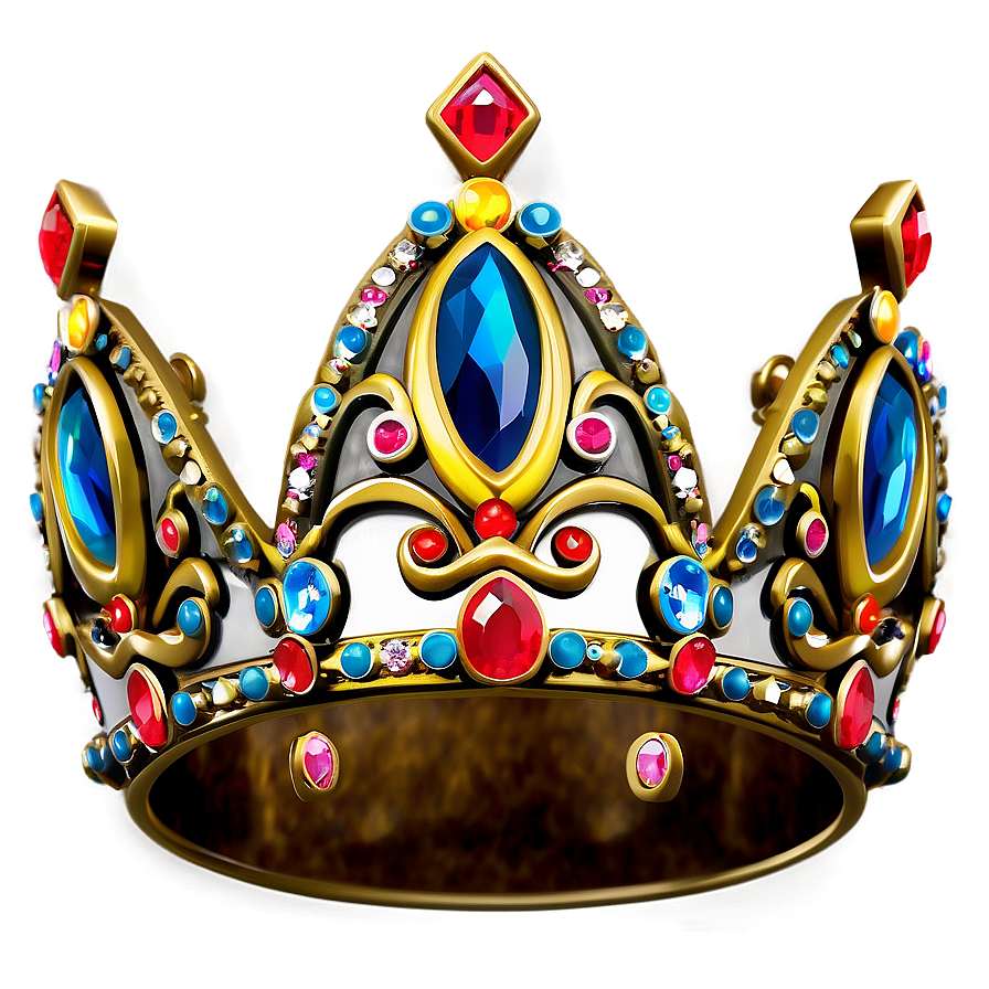 Crown With Gems Png Kmn PNG