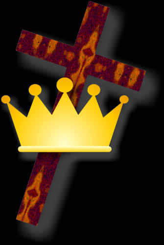 Crownand Cross Graphic PNG