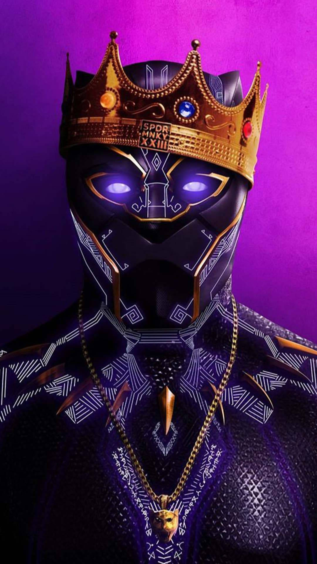 Crowned Black Panther Android Background