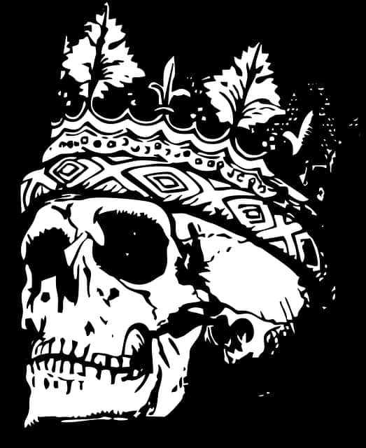 Crowned Skull Graphic PNG