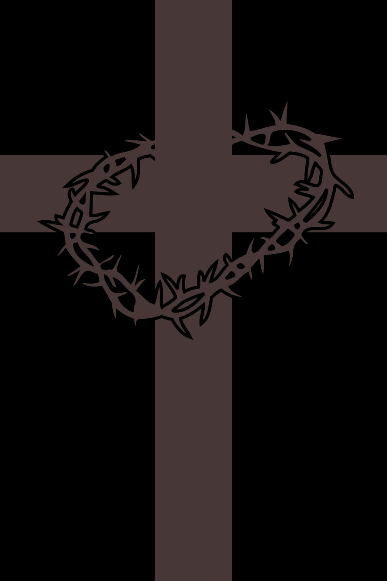 Crownof Thornsand Cross Graphic PNG