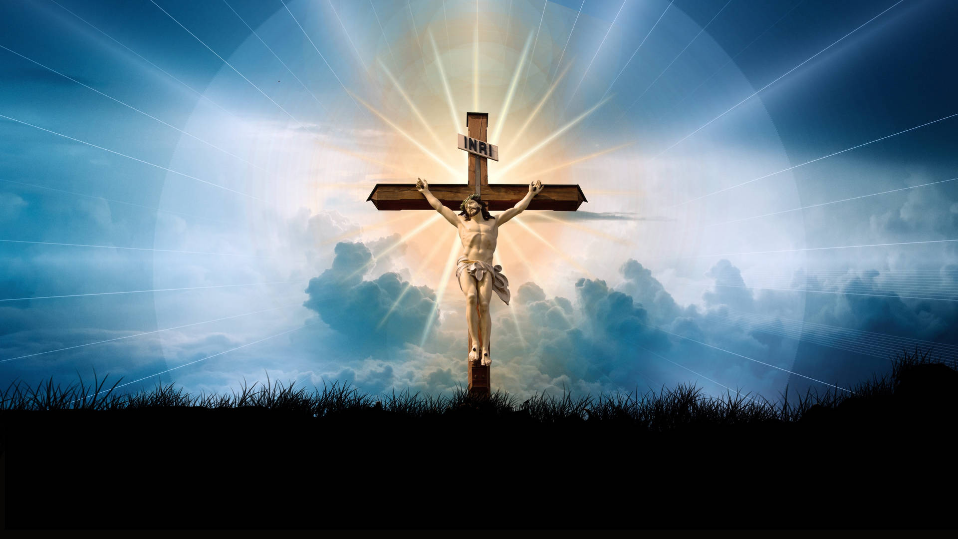 Crucified Jesus Christ Star Wallpaper