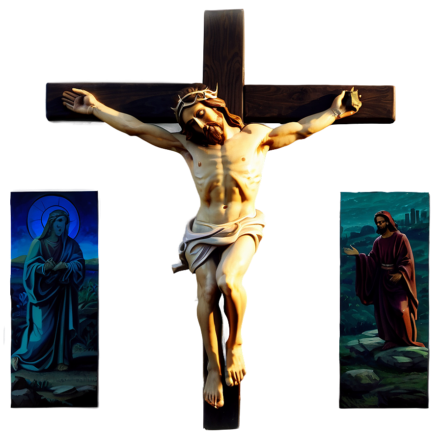 Crucifixion Scene With Jesus Png Jfv91 PNG