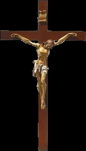 Crucifixion Statueon Cross PNG