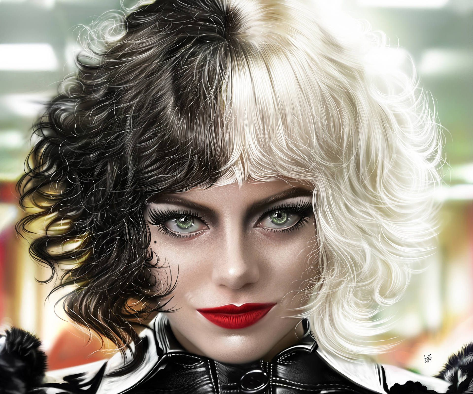 Cruella 2021 Two-Toned Hair Wallpaper