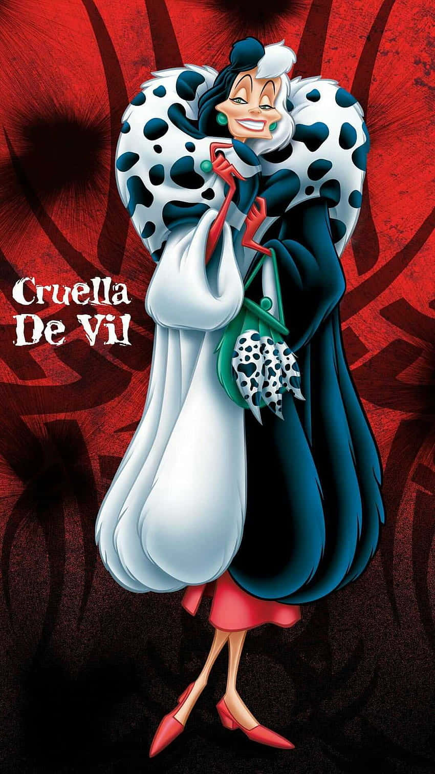 Cruella de Vil living in her glamorous world