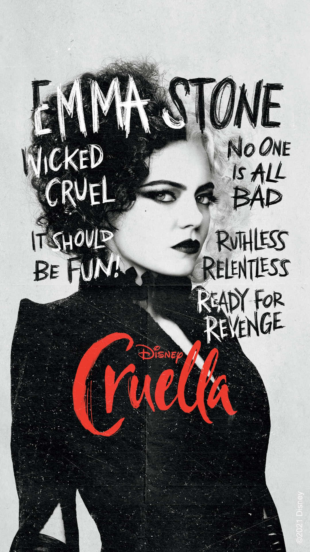 Cruella Movie 2021 Emma Stone 4K Phone iPhone Wallpaper #7310a