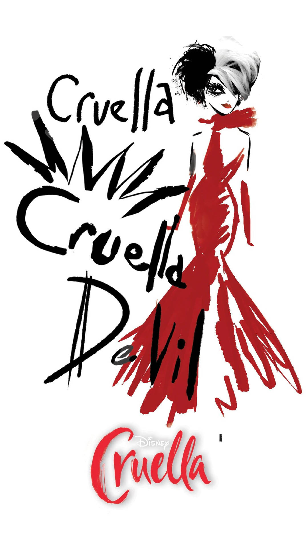 Cruella De Vil Fashion Art Background