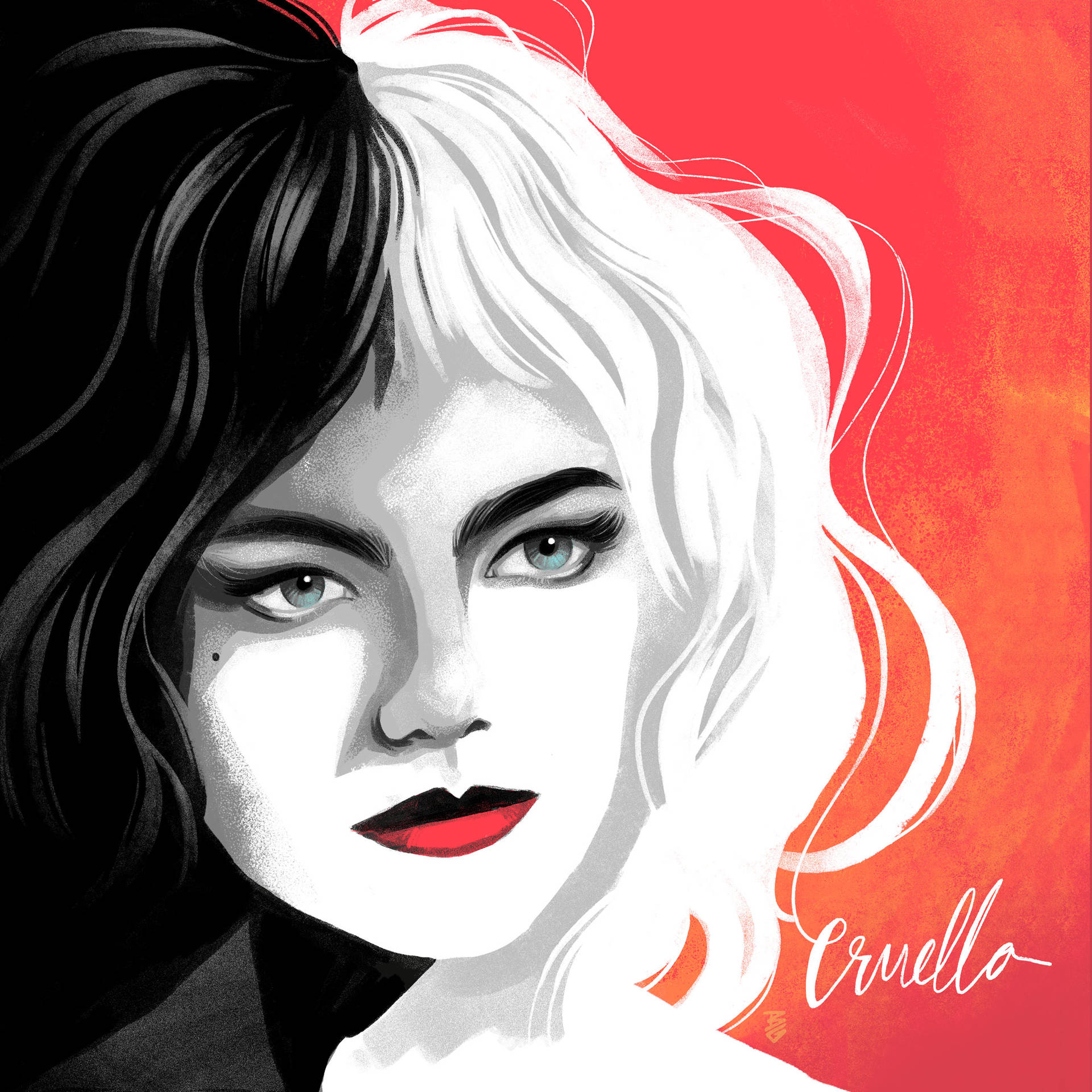 Cruella Digital Painting Background
