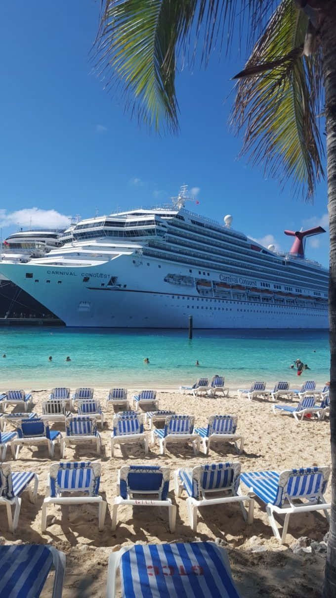 Carnival Cruise Ship At Beach Picture