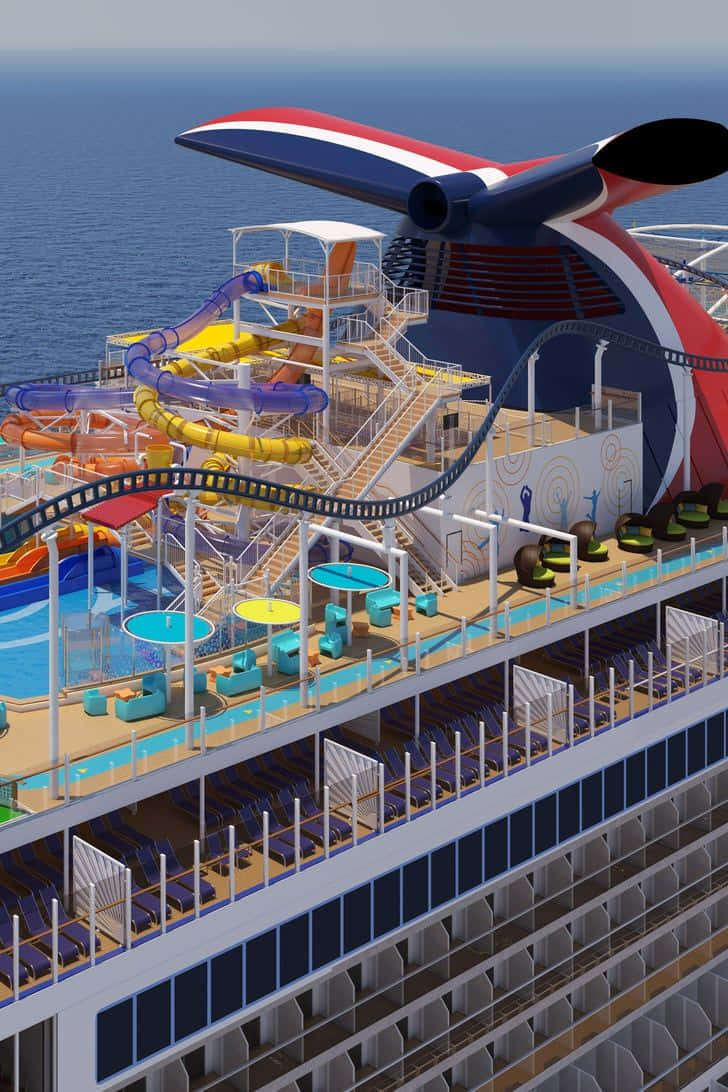 Cruise Ship With Water Activities Picture