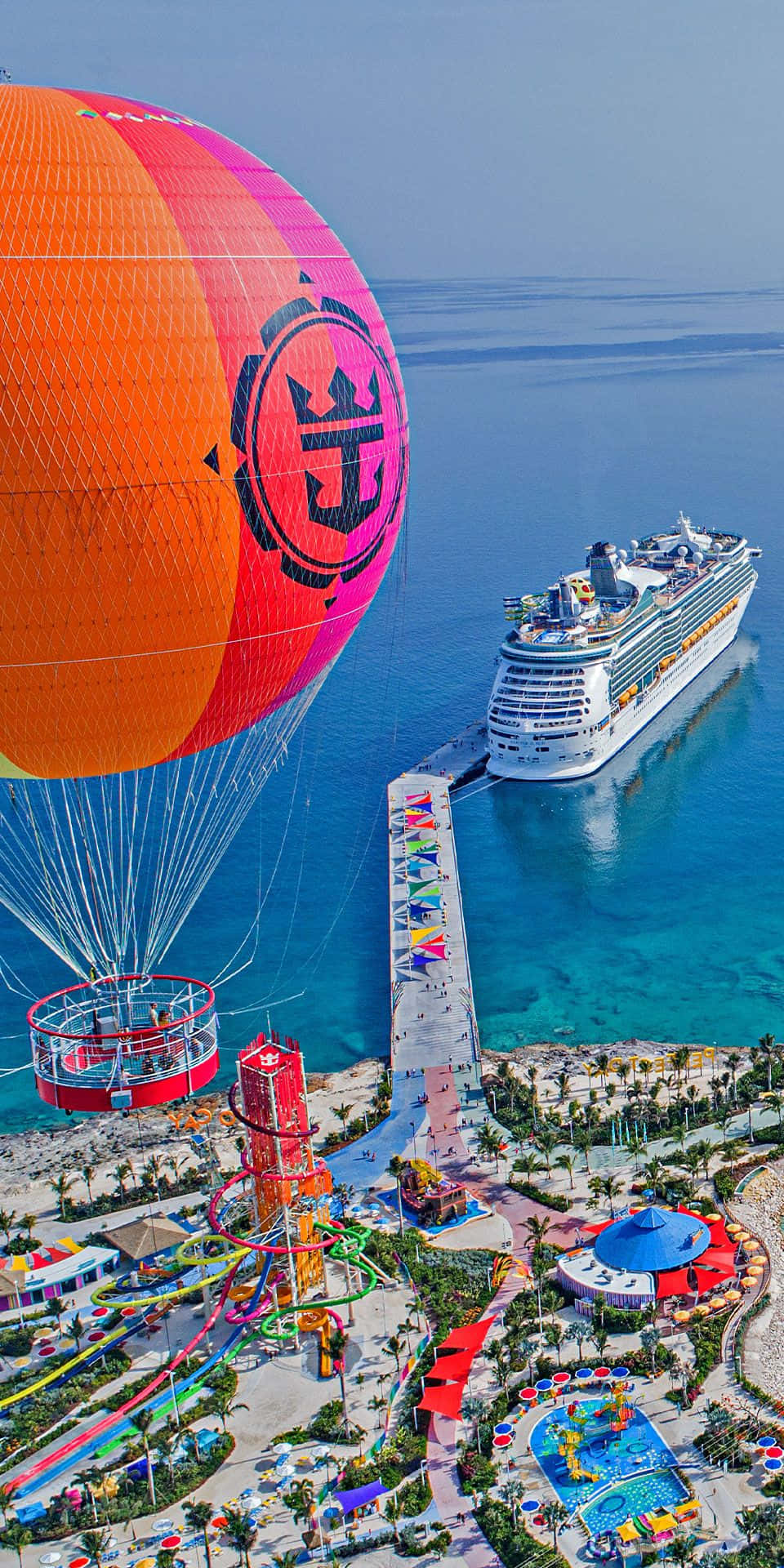 Hot Air Balloon Over Cruise Ship Picture