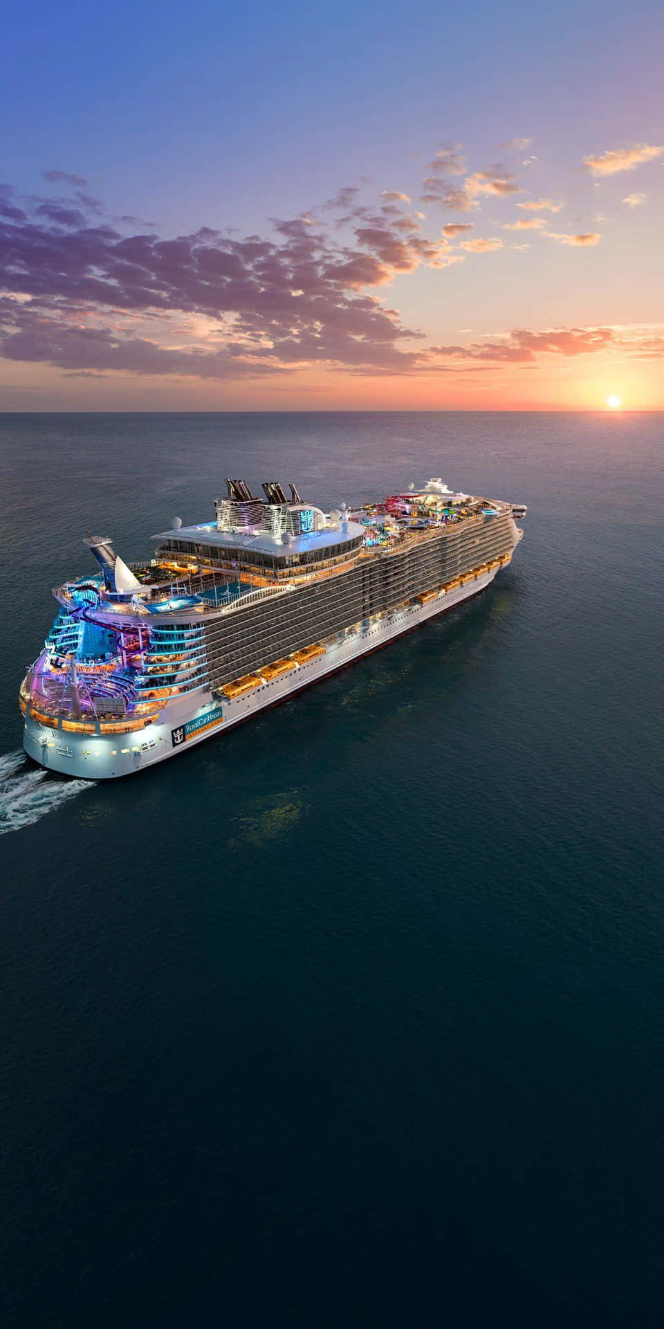 Cruise Ship At Sunset Picture