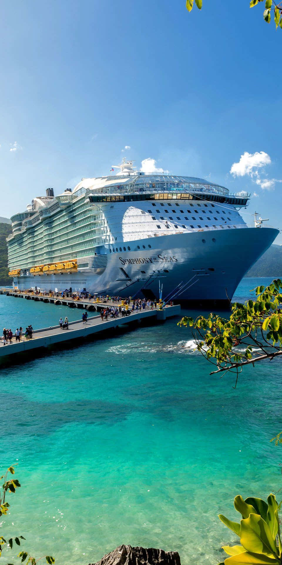 Cruise Ship Dock On Blue Ocean Picture