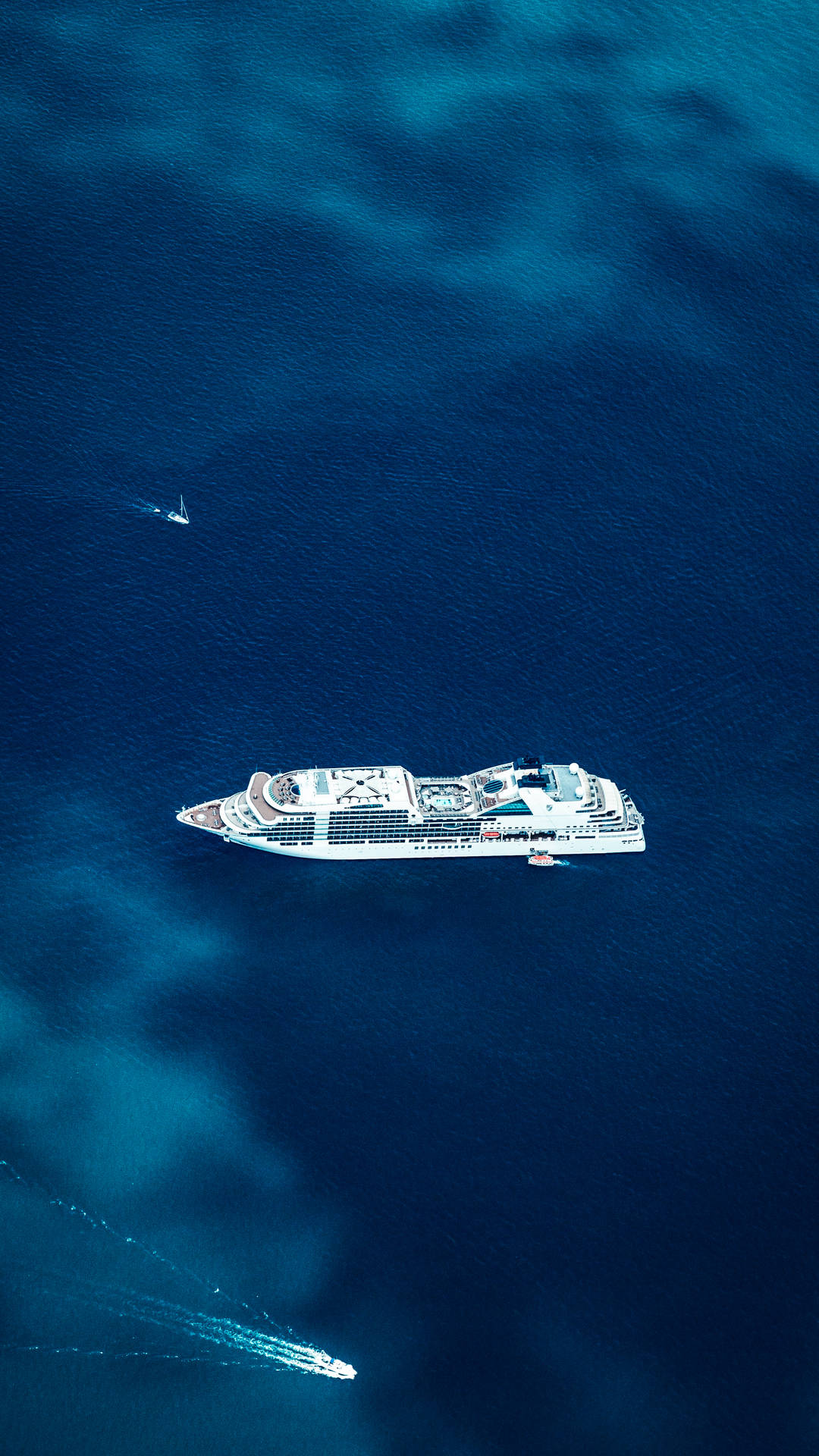 Cruise Ship Blue Ocean Wallpaper