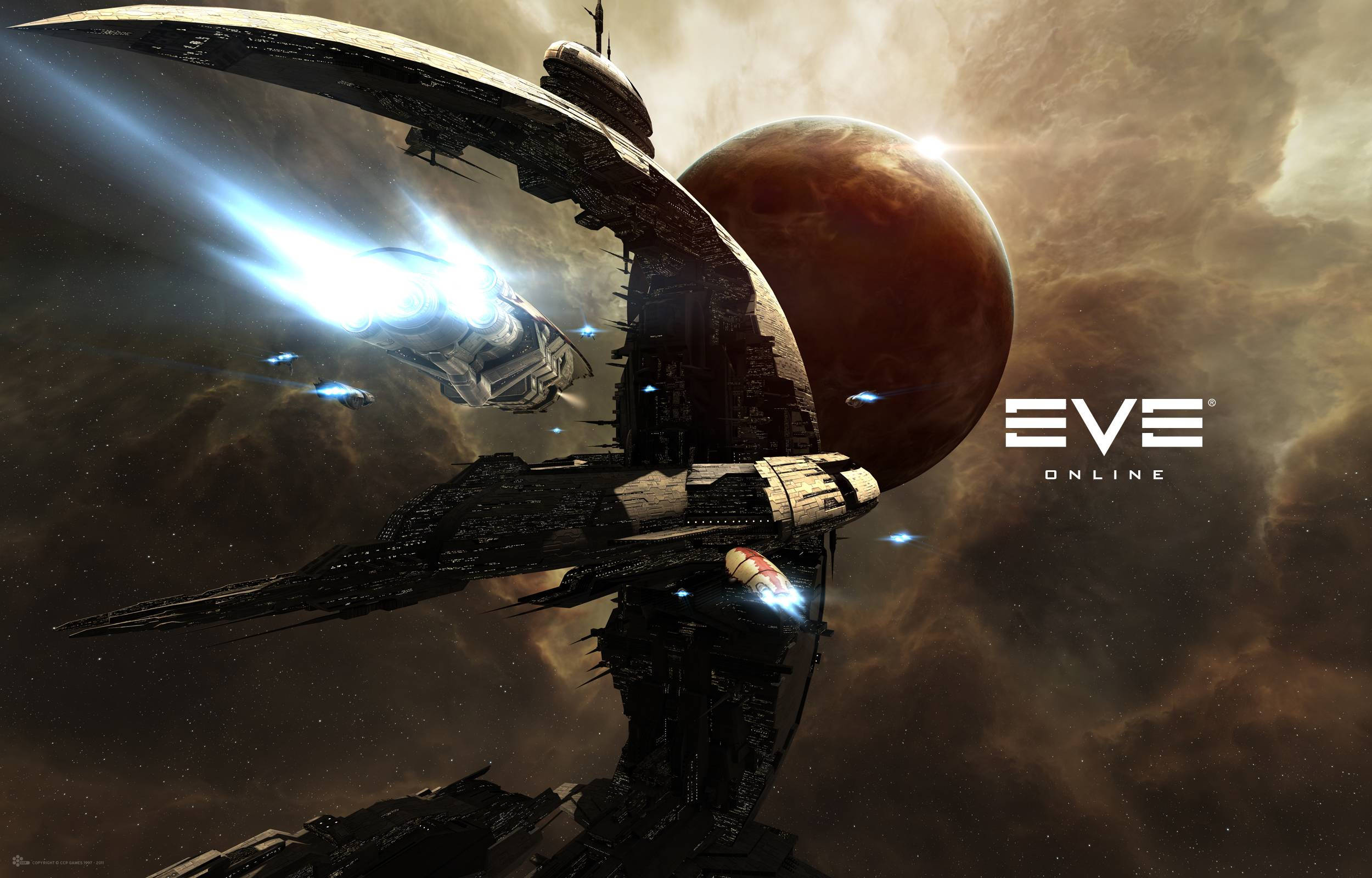 Cruising EVE Online Spacecraft Wallpaper