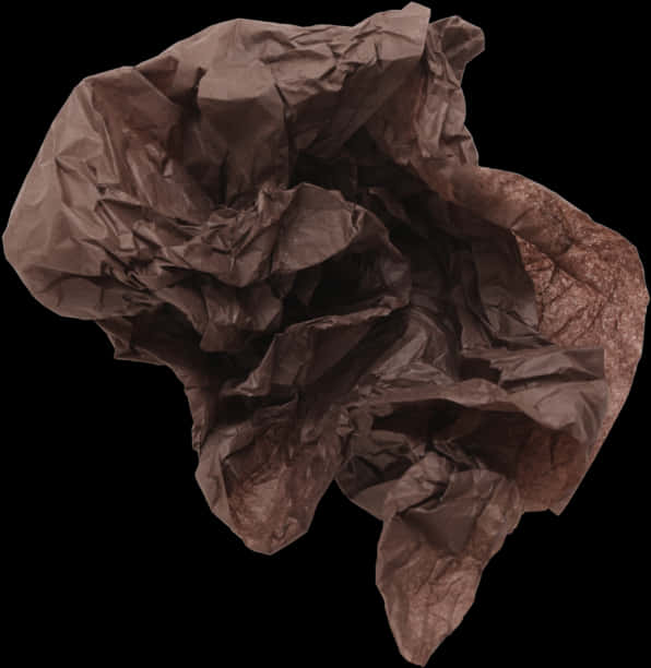 Crumpled Brown Paper Texture PNG