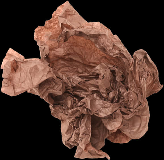 Crumpled Brown Paper Texture PNG