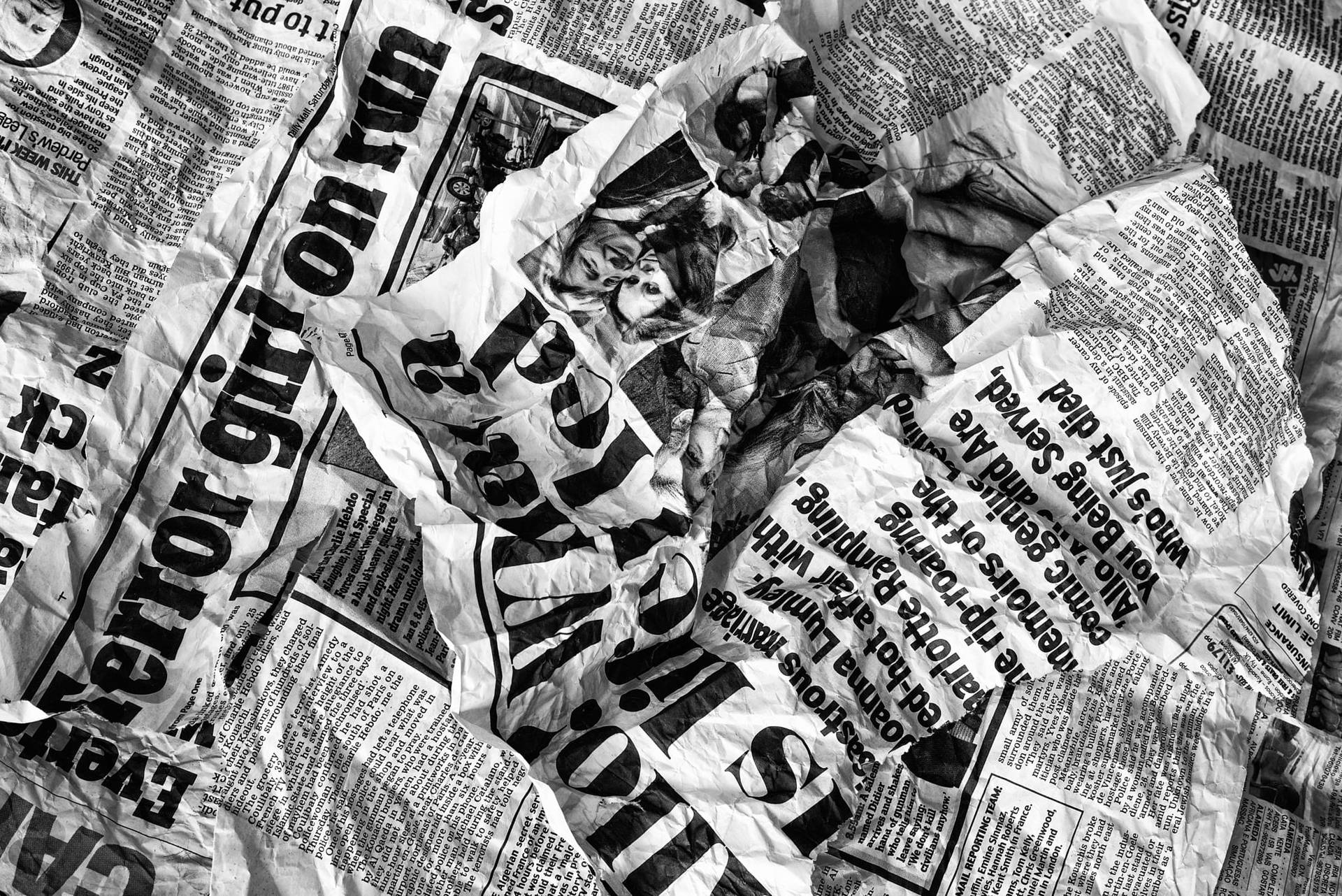 Crumpled Newspaper