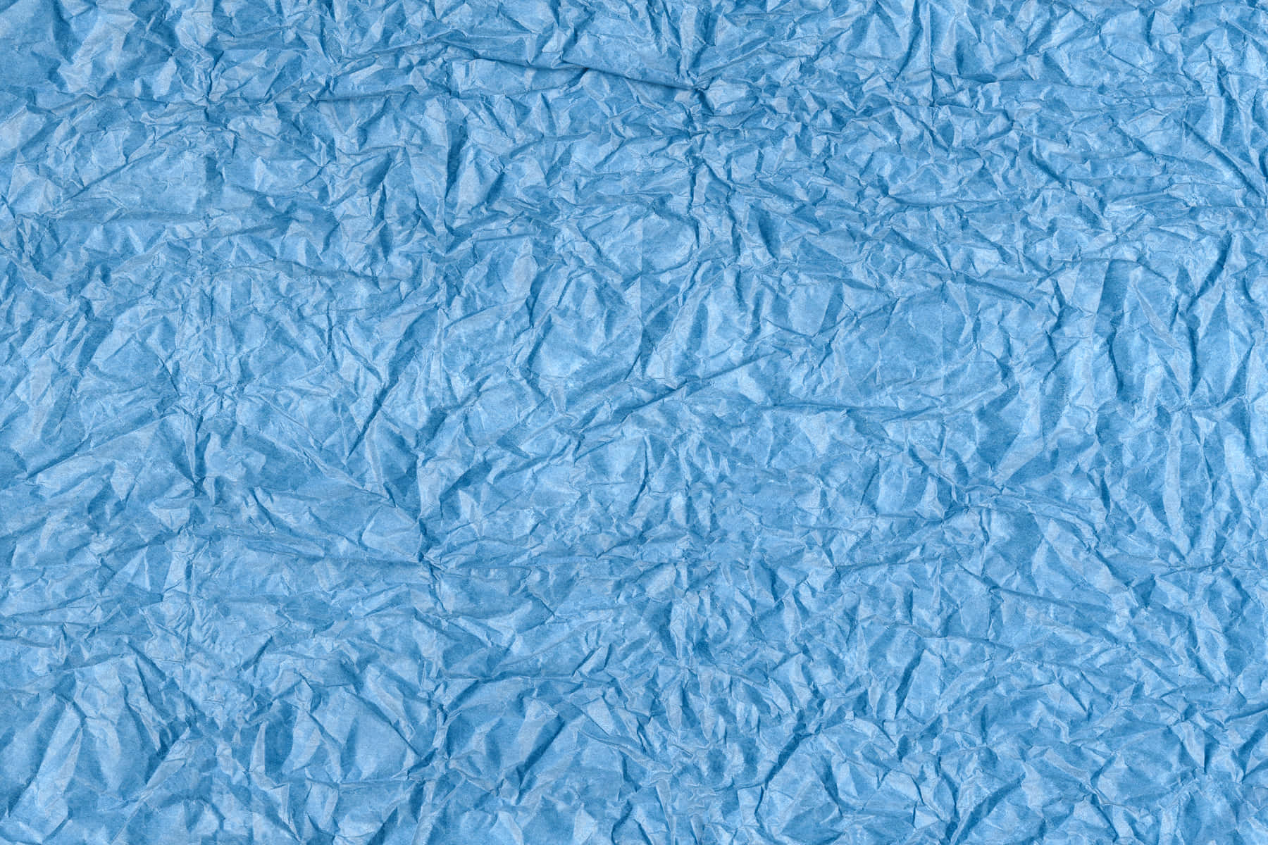 Blue Crumpled Paper Background