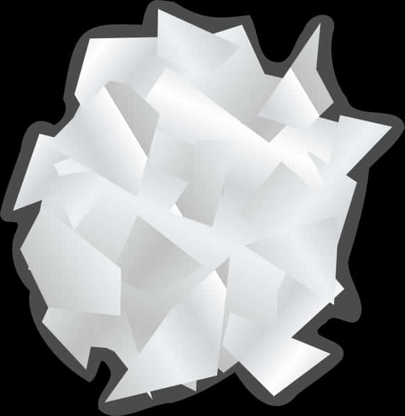 Crumpled Paper Ball Graphic PNG