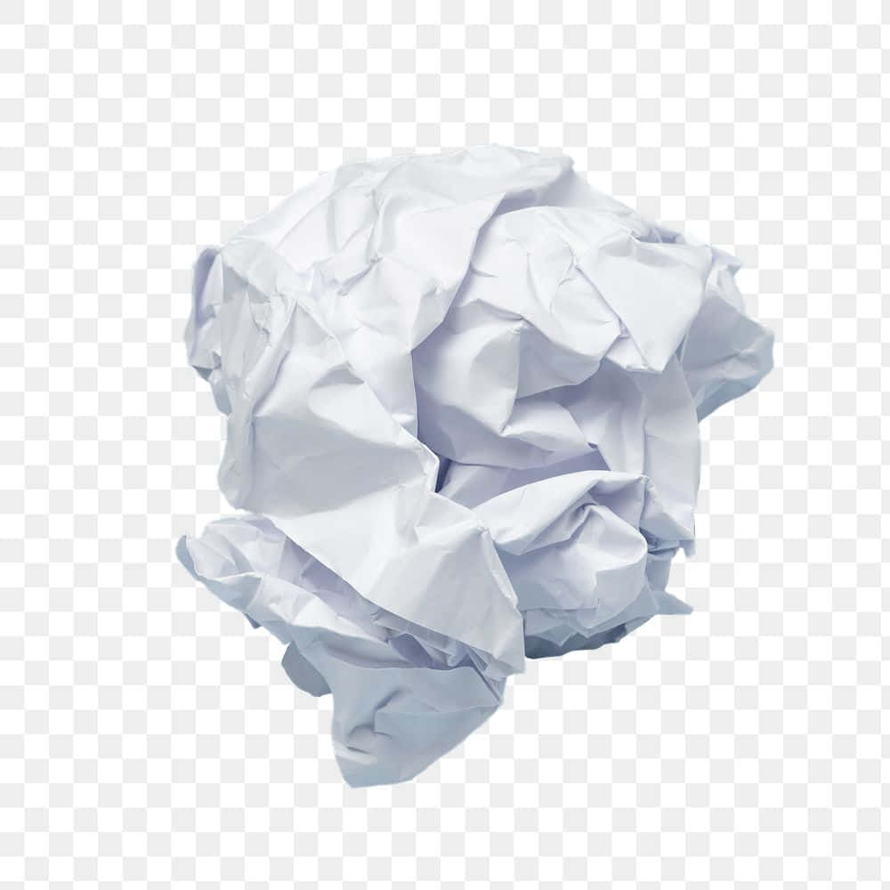 Crumpled Paper On A Transparent Background