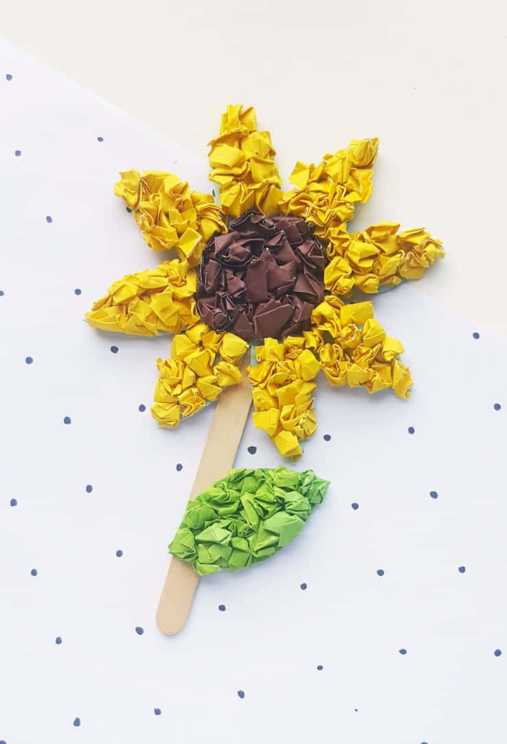 A Sunflower Craft Made From Paper