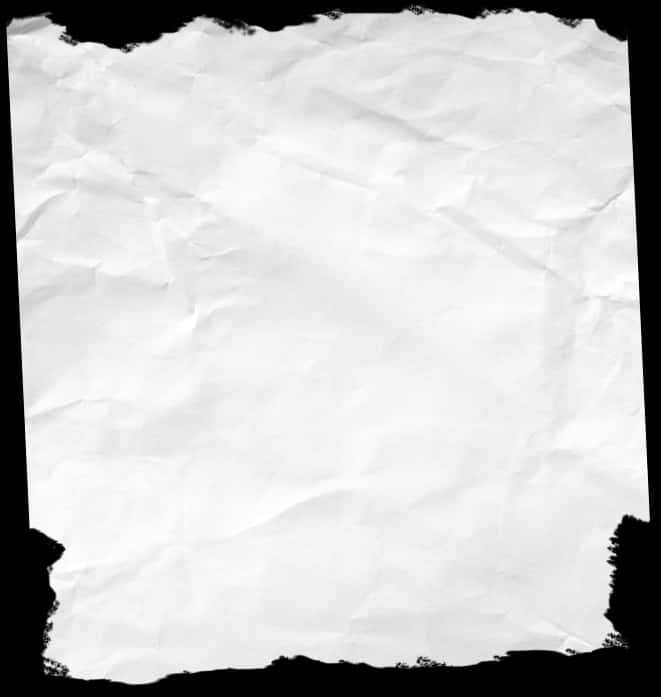 Crumpled Paper Texture Black Background PNG