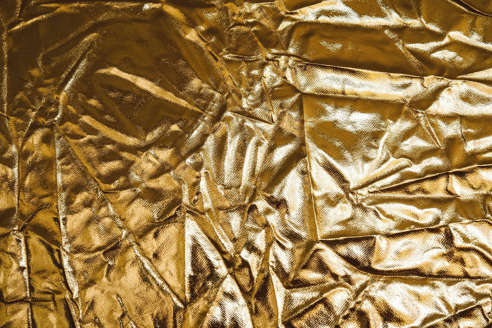 Crumpled Sheet Gold Background Wallpaper