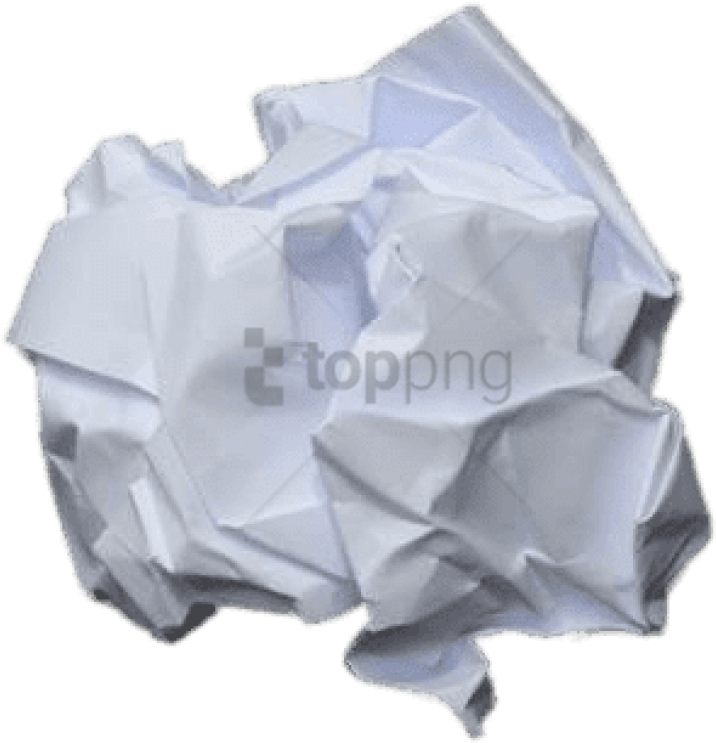 Crumpled White Paper Ball PNG