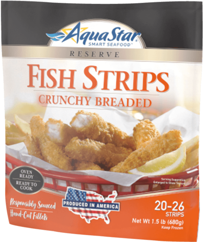Crunchy Breaded Fish Strips Packaging PNG
